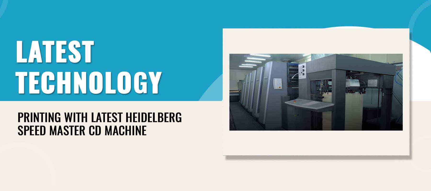 Printing With Latest Heidelberg Speed Master CD Machine